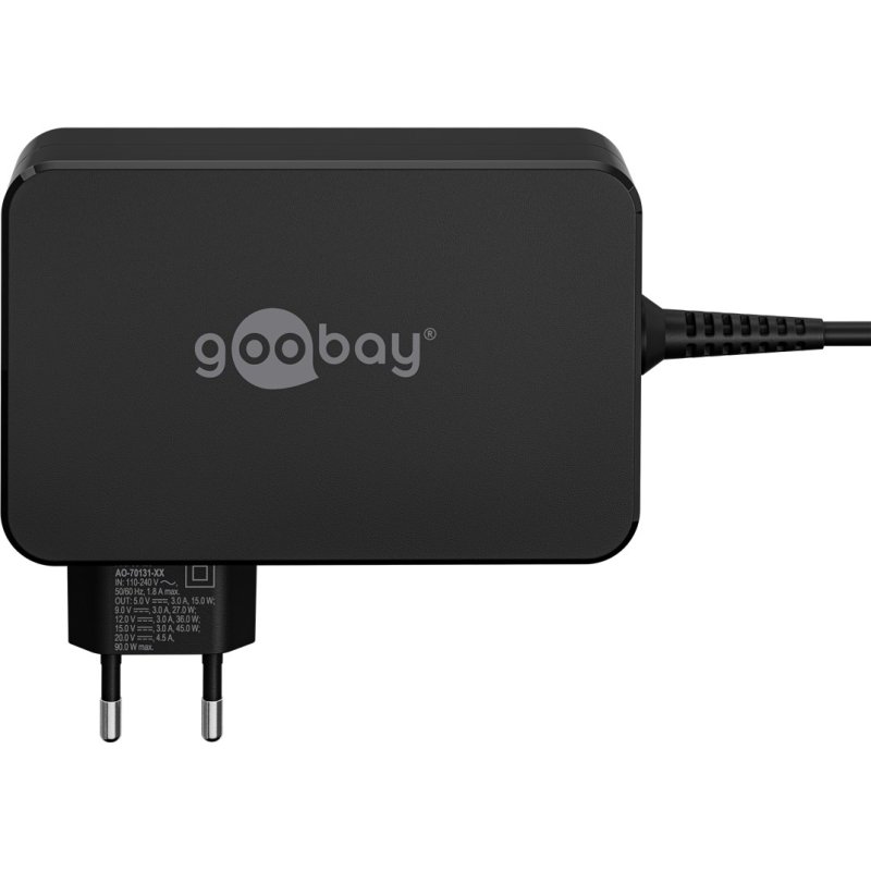 Goobay USB-C™-Ladegerät für Laptops (90 W) schwarz