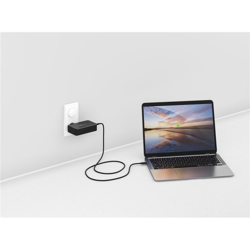 Goobay 65420 mobile device charger Laptop Black AC Fast charging Indoor