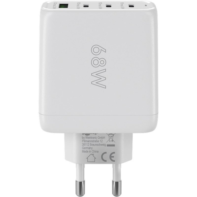 Goobay 64822 mobile device charger Headphones, Laptop, Smartphone, Tablet White AC Fast charging Indoor