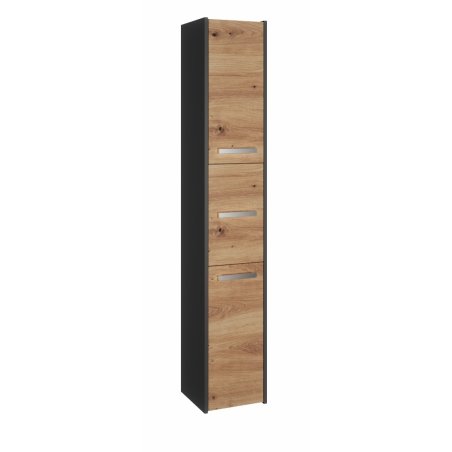 Topeshop S33 ANTRACYT/ARTISAN armoire de rangement de salle de bain Chêne