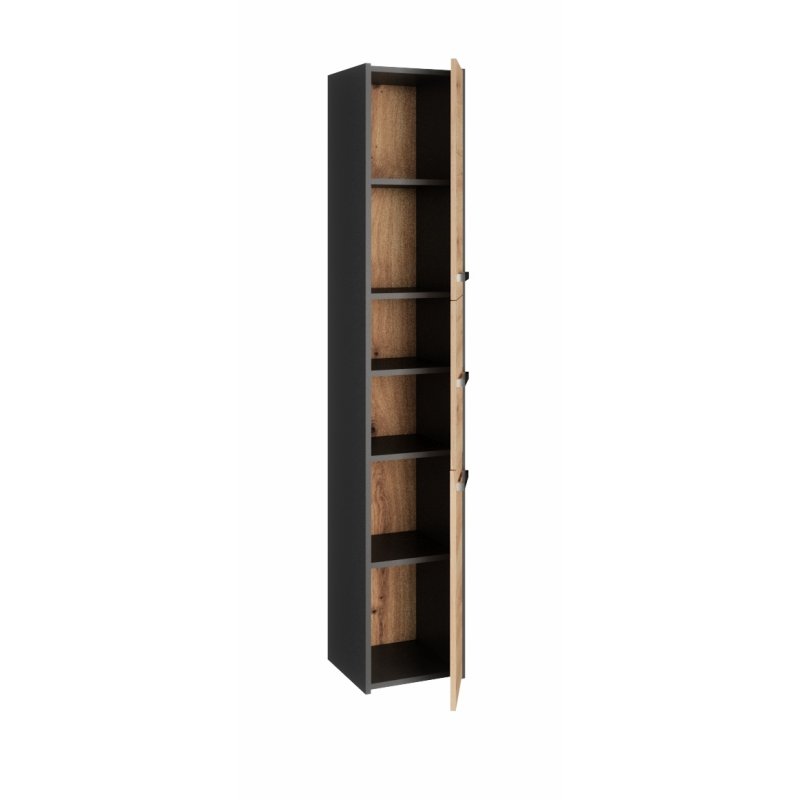 Topeshop S33 ANTRACYT/ARTISAN bathroom storage cabinet Oak