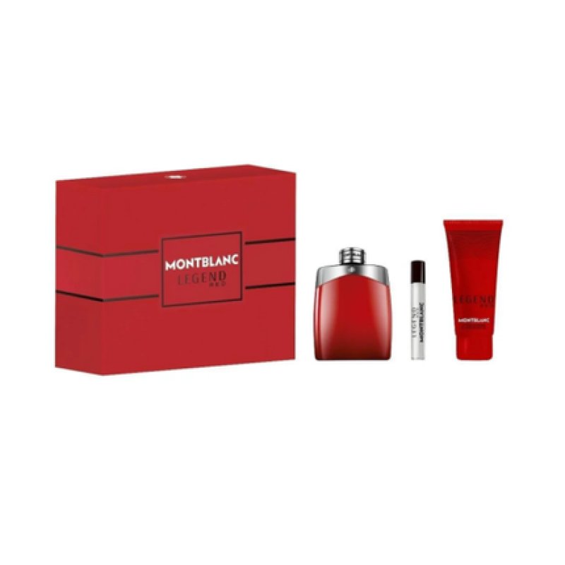 MONT BLANC Legend Red Gift Box - EdP 100ml Shower Gel 100ml Travel Spray