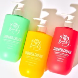 Sol Beauty Coconut Scent Shower Cream with Coconut Oil, Argan Oil & Vitamin E