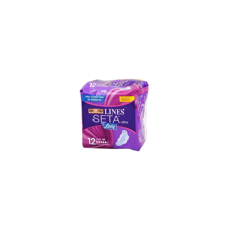 Lines Seta Ultra Lady With Wings 12 Absorbents