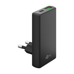 Chargeur secteur Goobay Fast Charger 90° Flat 1x USB-C 1x USB-A 45W (Noir)