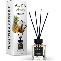 Alya Nature's Scents Reed Diffuser Pineapple & Coconut Fragrance 3.3 Fl Oz