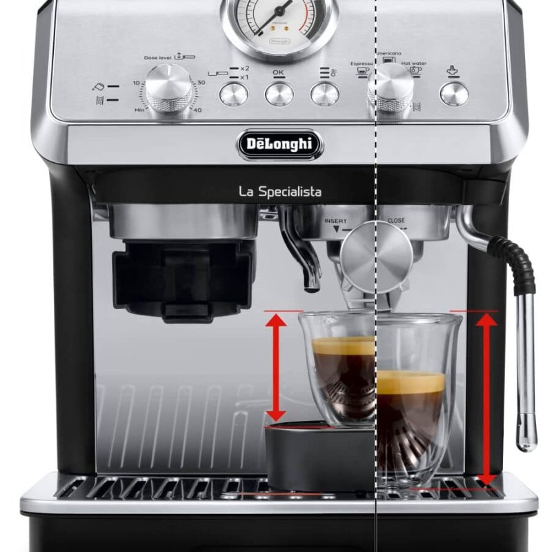 De'Longhi Machine à café à porte-filtre EC9155.MB / La Specialista Arte EC9155.MB Argent