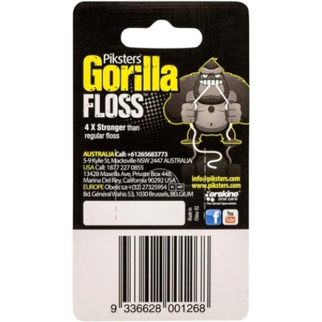Piksters Gorilla Extra Strong Fine Thread Scrubbing Dental Floss 30m