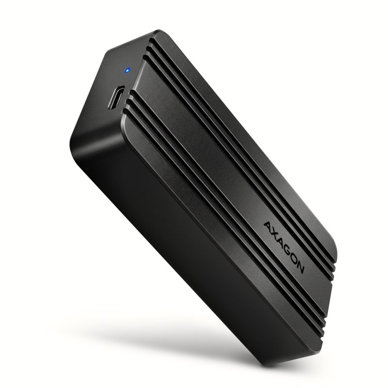 AXAGON EEM2-40G M.2-Gehäuse, USB4, 40 Gbit/s, NVMe, Aluminium - schwarz