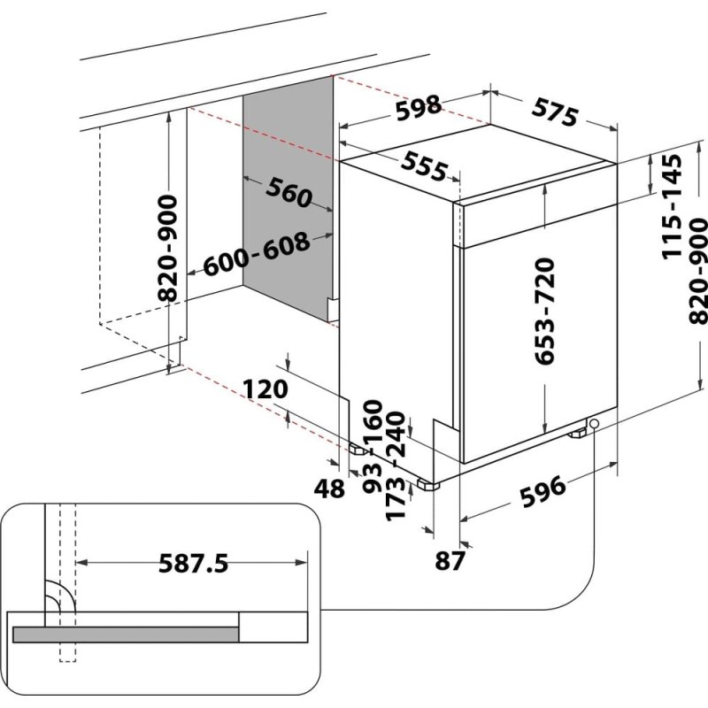 Lave-vaisselle intégrable W3PFD636B