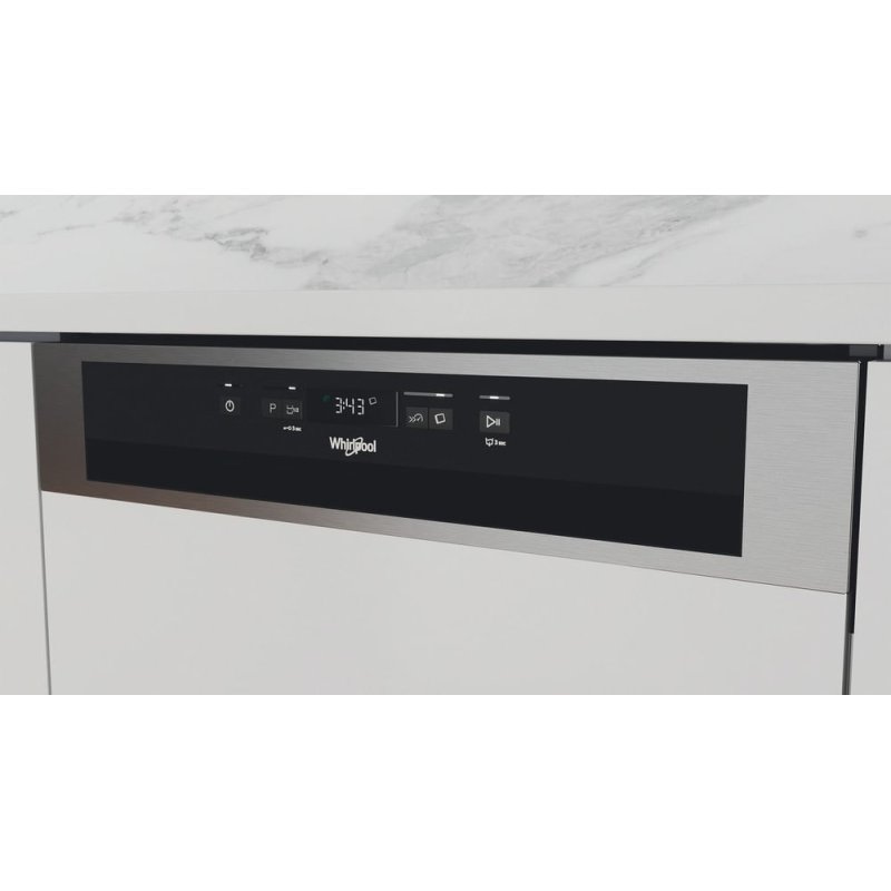 LV intégrable bandeau, 60 cm, Inox, 46dB, 11,5L, D, 14 couverts, 5 prog *