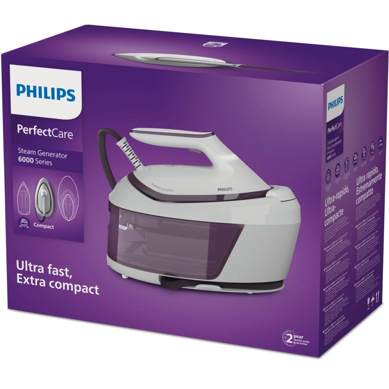Philips PSG6023/30 steam ironing station 2400 W 1.8 L SteamGlide Plus soleplate Purple