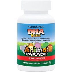 Nature's Plus Animal Parade Dha Children's Chewable Omega 3 Fatty Acid Supplement Natural Cherry Flavour 90 Chewable