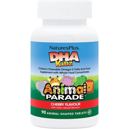 Nature's Plus Animal Parade Dha Children's Chewable Omega 3 Fatty Acid Supplement Natural Cherry Flavour 90 Chewable