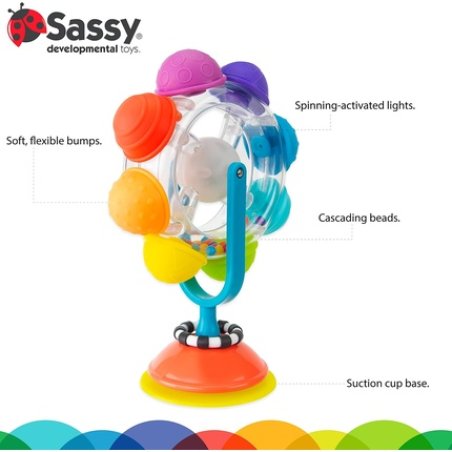Sassy Baby Light Up Rainbow Reel Tray Toy 6 Months