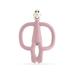 Matchstick Monkey Original Teether & Gel Applicator Silicone BPA Free 3 Months Old 10.5cm Dusty Pink Monkey