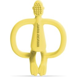Matchstick Monkey Antimicrobial Silicone Teether & Gel Applicator BPA Free 11cm Yellow Monkey