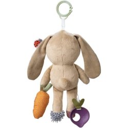Taf Toys Jenny Bunny Activity Soft Cuddly Plush Sensory Stuffed Rabbit Toy with Teether & Rattle - Suitable for Baby
