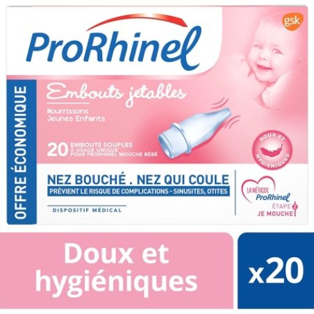 Prorhinel Disposable Supple Ends For Baby Nose Blower 20 Count