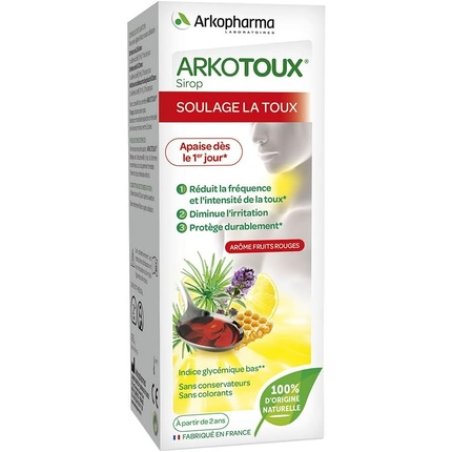 ARKOTOUX® Sirop - Toux sèche et grasse - Dès 2 ans Arôme naturel fruits rouges - 140 ml(4)