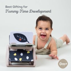 Taf Toys Tummy Time Black & White Baby Book Monochrome Spinning Double-Sided