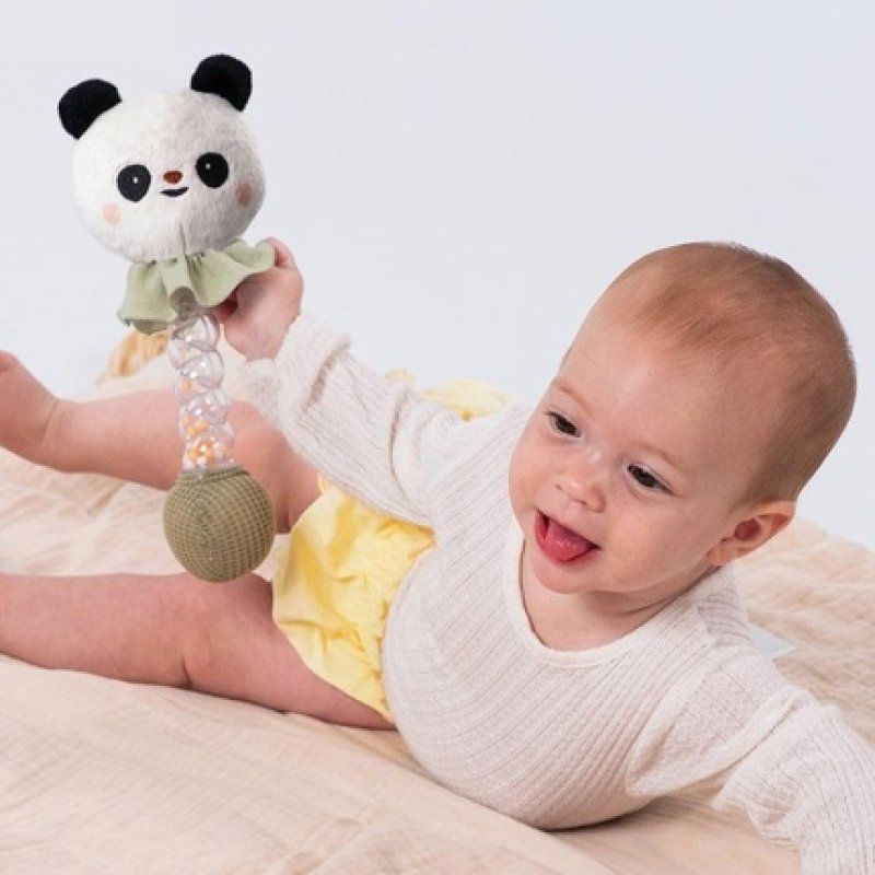 Taf Toys Pamela Rainstick Baby Rattle Toy with Easy Grip Handle and Ribbons