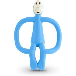 Matchstick Monkey Original Teether & Gel Applicator Silicone BPA Free 3 Months 10.5cm Light Blue Monkey