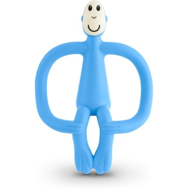 Matchstick Monkey Original Teether & Gel Applicator Silicone BPA Free 3 Months 10.5cm Light Blue Monkey