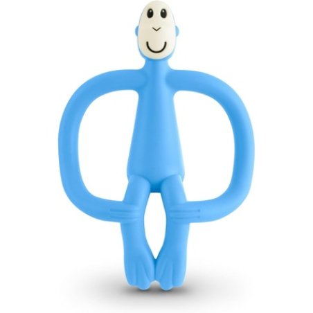 Matchstick Monkey Original Teether & Gel Applicator Silicone BPA Free 3 Months 10.5cm Light Blue Monkey