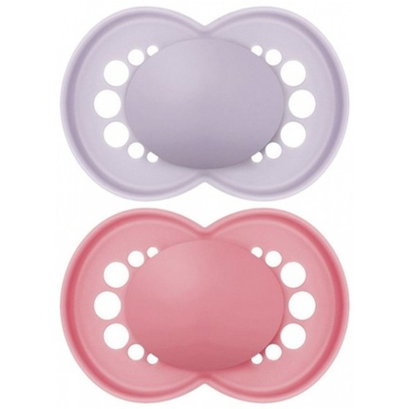 Mam 2 Soothers Original Tendance 6 Months Mallow and Pink
