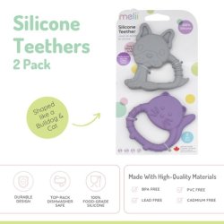 Melii Baby Teethers 100% Food Grade Silicone with Multiple Soft Textures