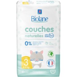 Biolane Natural Diapers Size 3 (4-9 Kg) - Pack of 52