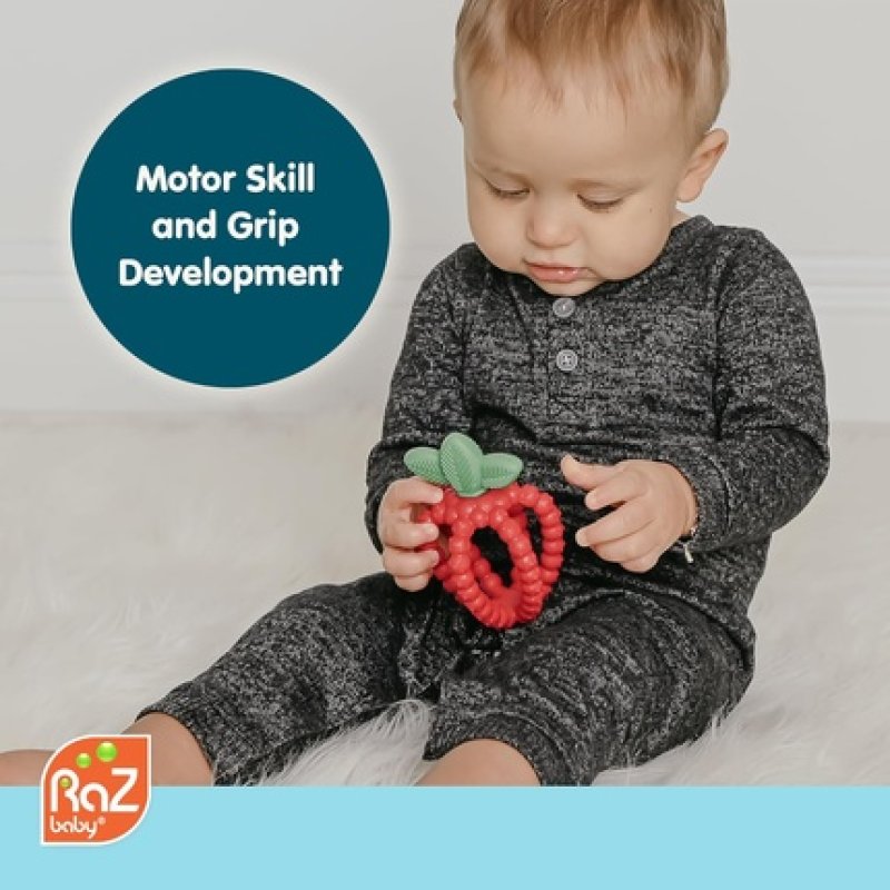 Razbaby Silicone Infant & Baby Teether Textured Berrybumps