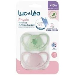 Luc Et Lea Physio Physiological Pacifier 0-6 Months Goose - Pack of 2