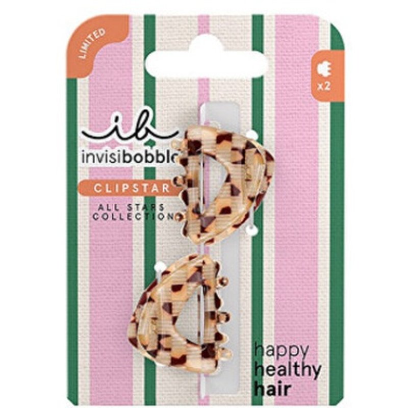 Invisibobble Clipstar All Stars Golden Caddie Xs Hair Clip 2 Pieces