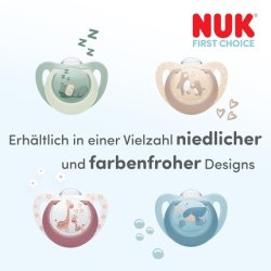 Nuk First Choice Night Baby Pacifier 6-18 Months Orthodontic