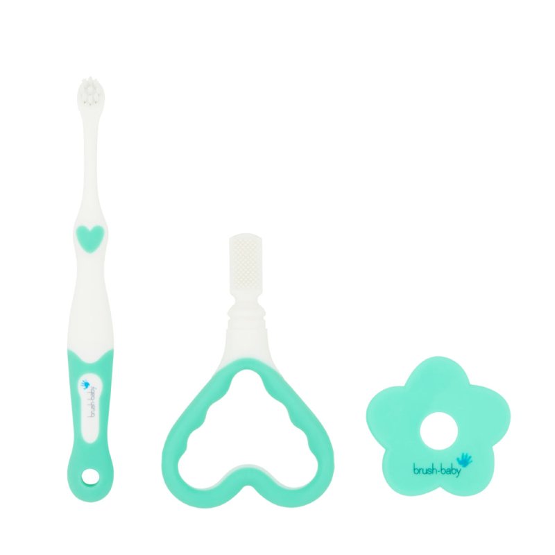 Brush Baby Teether Set For Teething 0-18 Months Mint
