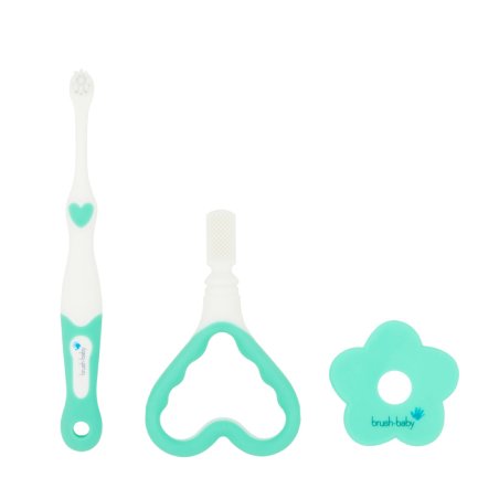 Brush Baby Teether Set For Teething 0-18 Months Mint