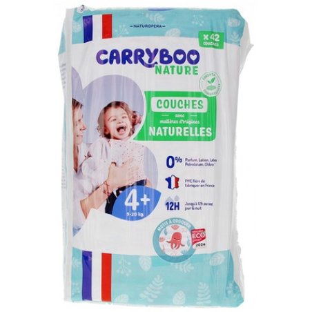 Carryboo Nature Motif Natural Diapers Size 4 9-20 Kg - Pack of 42