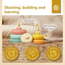 Bieco Silicone Stacking Rings Baby Donut Play Ring