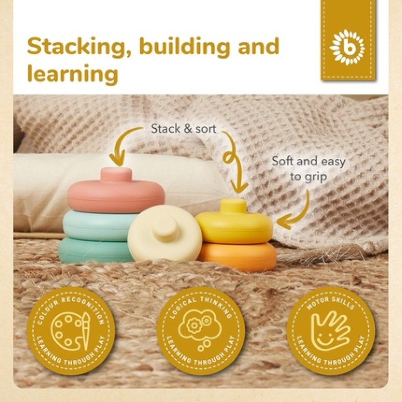 Bieco Silicone Stacking Rings Baby Donut Play Ring