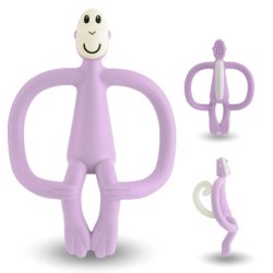 Matchstick Monkey Original Teething Ring Baby Teething Aid with Soft Nubs
