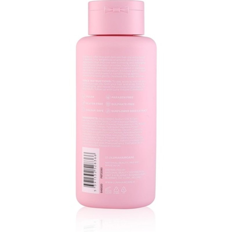 Luna Professional Volume Shampoo Clarifying Hair Care Formula for Fine Hair