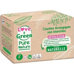 Love & Green Ecological Diaper Pure Nature Size 2 Mini 35 Diapers 3 to 6 Kg