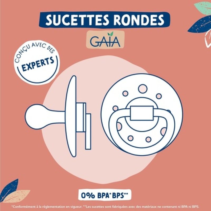 Dodie Gaia Round Pacifiers for Babies 6-36 Months Blue