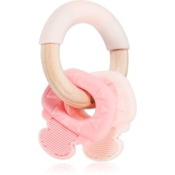 Kikkaboo Silicone And Wood Teether Keys Pink 1 Piece