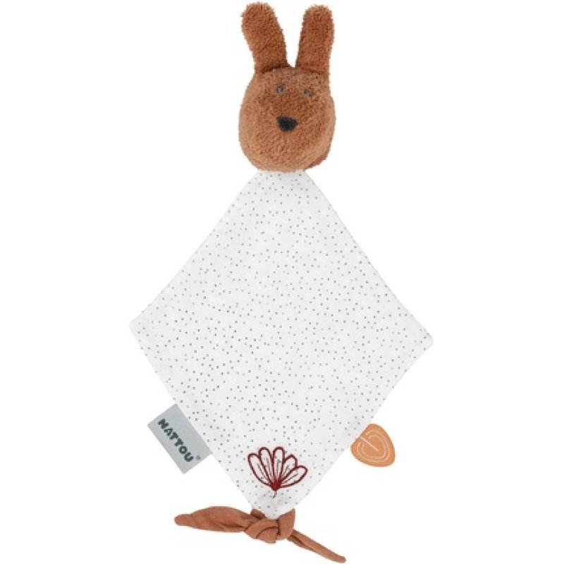 Nattou Mini Doudou Muslin Cotton and Polyester Bonnie Rabbit Companion