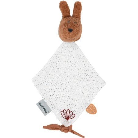 Nattou Mini Doudou Muslin Cotton and Polyester Bonnie Rabbit Companion
