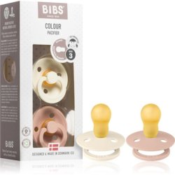 Bibs Colour Symmetrical Pacifier Ivory Blush 18 Months 2 Pcs