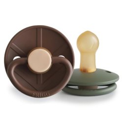Frigg Little Viking Latex Pacifiers Natural Rubber BPA-Free - Pack of 2